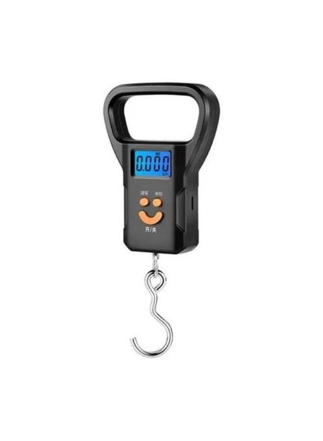 Mini Hanging Scale Household Electronic Scale Cartoon smiley Face , Portable Luggage Scale , 30kg Weight Capacity, with Digital LCD Display and 3 Button for Simple Control, Lightweight Design for Measuring Baggage Weight Before Travel Suitable for Air Travel and Flights - Image 1